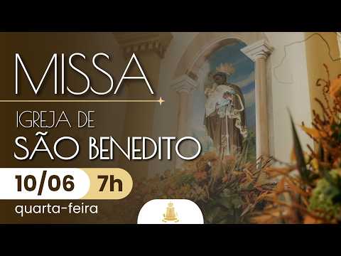 MISSA ao vivo 7h | Igreja de São Benedito em Aparecida | 10/06/2026