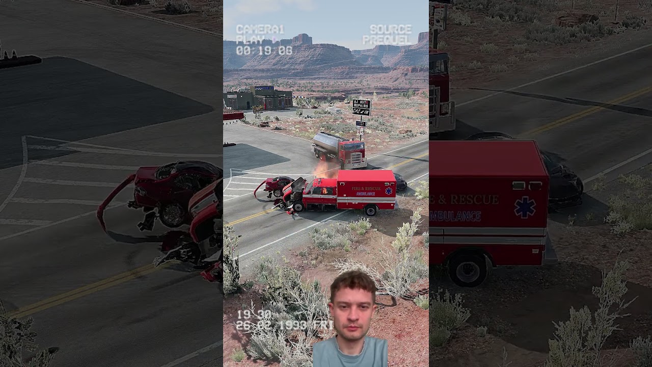 Realistic Highway Car Crashes #5