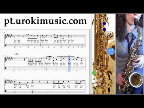 Aulas de Saxofone (alto) Silvestre Dangond Nicky Jam - Cásate Conmigo Curso Aprender Parte#2 um-i372