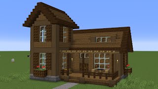 Minecraft - How to build a Dark Oak Wooden House