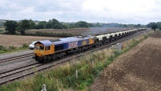 preview picture of video 'Midland Mainline   Wellingborough Area, Class 66 Variety 12 09 13'