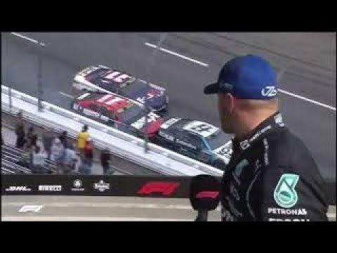 Valtteri Bottas reacts to Ross Chastain overtake