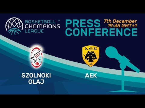 Szolnoki Olaj v AEK - Press Conference - Basketball Champions League