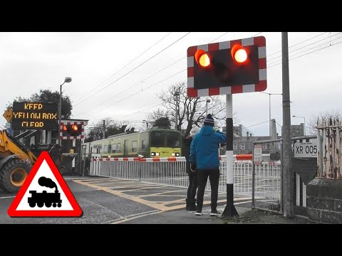 Railway Crossing - Merrion Gates in Dublin, Ireland