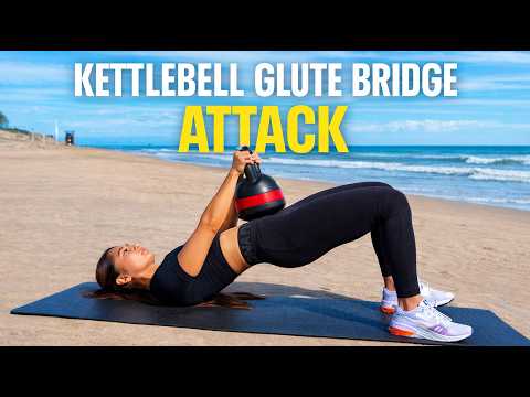 EXPLOSIVE Kettlebell Glute Bridge Workout // At-Home Booty Lifting