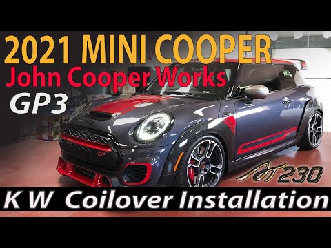 KW coilover installation on a 2021 Mini Cooper John Worker GP3
