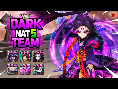 Dark NAT5 Team with Han and Mookwol in Summoners War