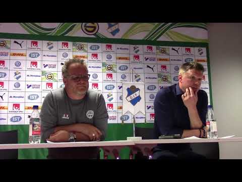 Presskonferens efter Öster - Värnamo i Superettan 13/5 2018