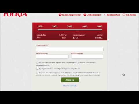 Kviklån fra Folkia. Lån penge i dag