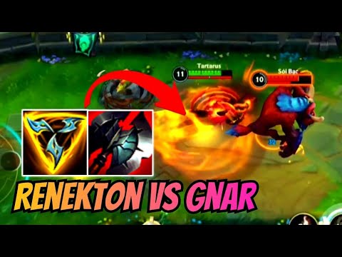 RENEKTON VS GNAR WILD RIFT - BARON LANE - BUILD RUNES