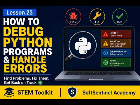 How To Debug Python Programs Handle Errors Learn Python In 5 Minutes Stem Toolkit