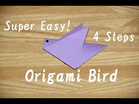 Super Easy! Origami Bird (Level: 3 year old+)