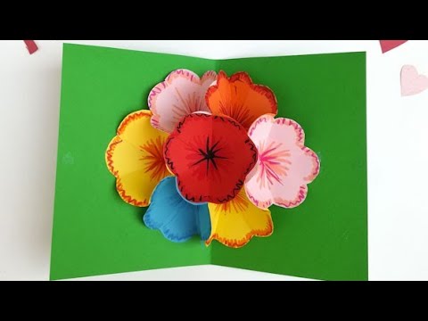 Biglietto fiori pop up