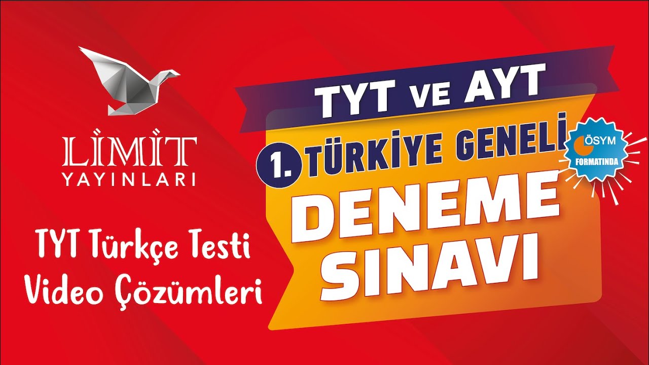 Limit Türkiye Geneli Deneme | TYT Türkçe Tamamı Video Çözümleri