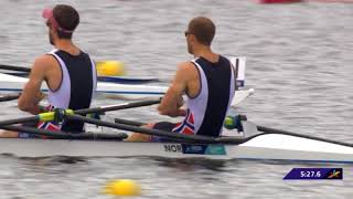 Lightweight Men's Double Sculls Heat 1 European Rowing Championship 2018 video