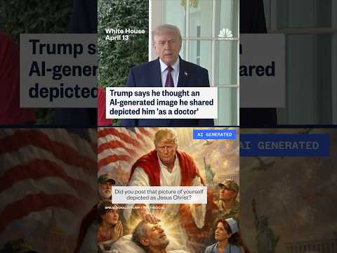 Trump says he thought an AI-generated image he shared depicted him 'as a doctor'