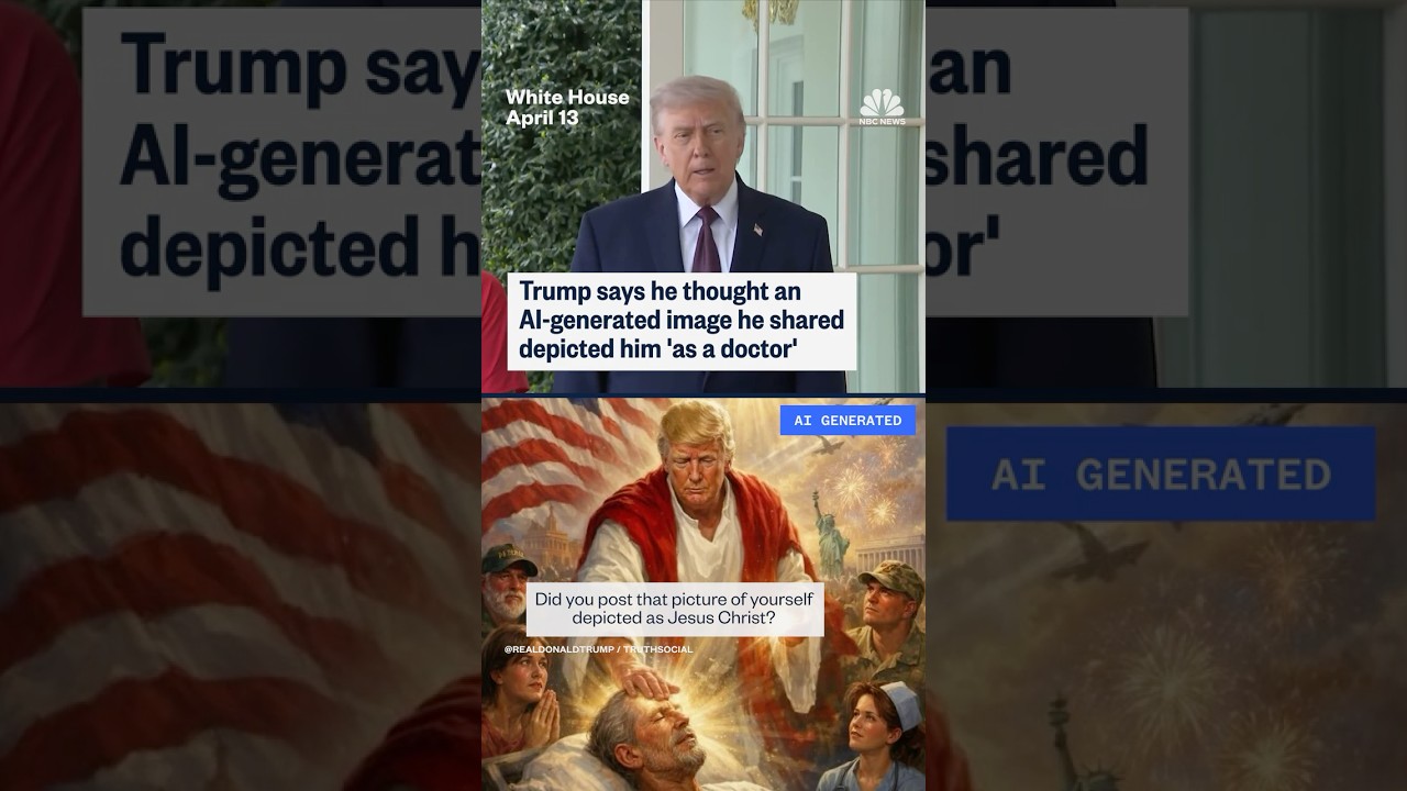 Trump says he thought an AI-generated image he shared depicted him 'as a doctor'