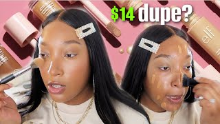 NEW ELF HALO GLOW LIQUID FILTER | $14 Charlotte Tilbury Flawless Filter Dupe?