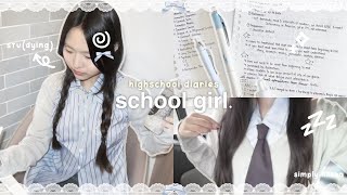SCHOOL-GIRL diary 🗒️🎐 : productive study days, project in cafe, learning cameras | ep.5