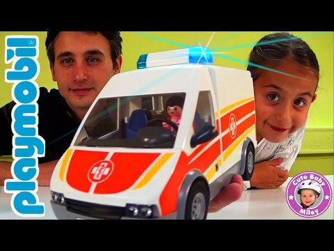 Playmobil Krankenwagen 6685 mit Blaulicht und Sound unboxing - Kanal für Kinder