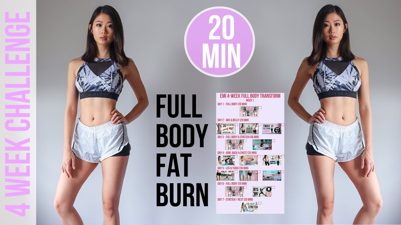 4-WEEK FULL BODY TRANSFORM WORKOUT PROGRAM | 20 min Fat Burning HIIT #EmiTransform