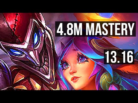 SHACO vs LILLIA (JNG) | 4.8M mastery, 11/1/6, 1900+ games, Legendary | KR Master | 13.16