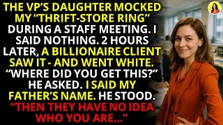 VP's Daughter Mocked My Ring - A Billionaire's Shock Exposed Everything