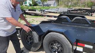 New 2025 Sure-Trac 7x16 Drop Deck Trailer 15.4K Equipment Trailer