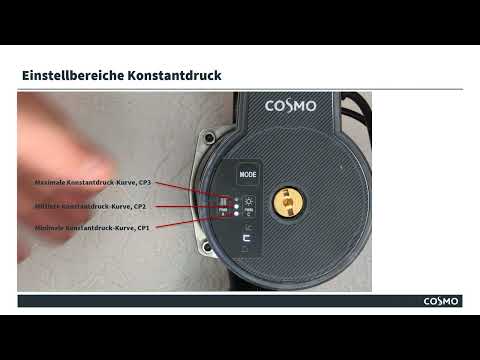 COSMO | Hybrid Pumpe CP-HY – Einstellungen und Funktionen