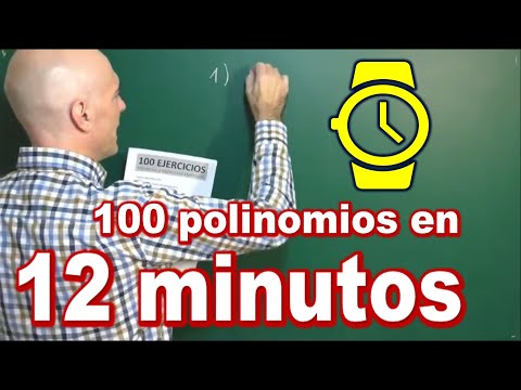 100 Ejercicios de operaciones con polinomios en 12 minutos