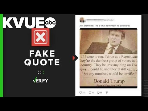 Trump did not call Republicans the ‘dumbest group of voters’ in a 1998 People interview | VERIFY
