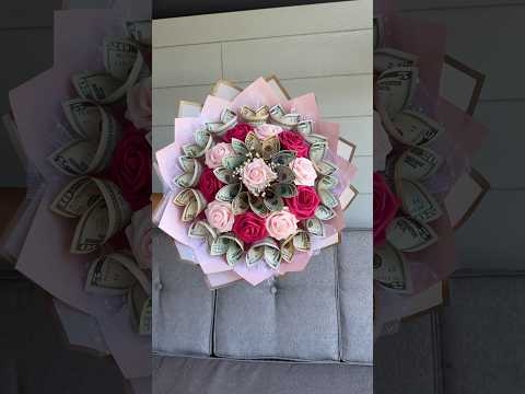 A pink money bouquet #viral #flowers #diy