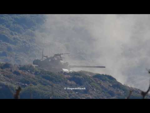 Hellenic Army Armored Corps M48A5 MOLF firing.