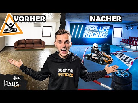 Wir bauen eine KARTBAHN in unser WOHNZIMMER |  Das Haus Projekt - Folge 5