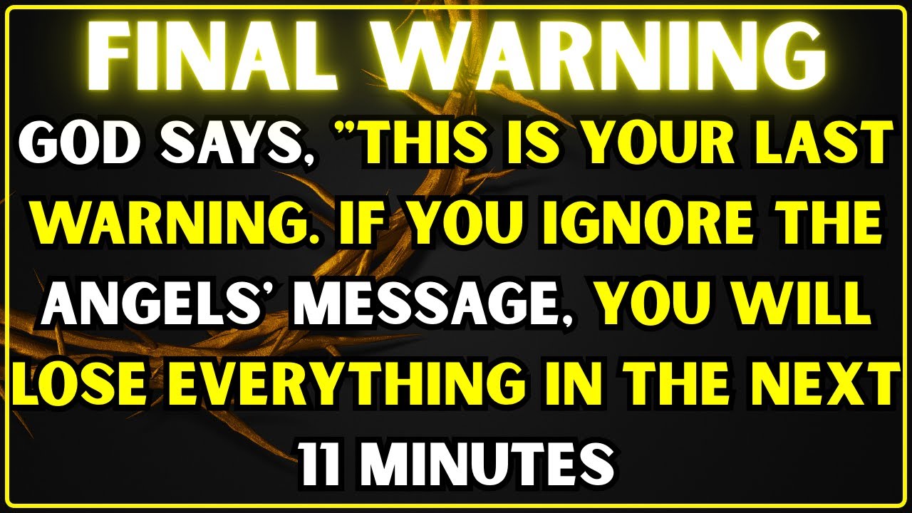 GOD SAYS, "THIS IS YOUR LAST WARNING. IF YOU IGNORE THE ANGELS' MESSAGE #godmessage #jesusmessage