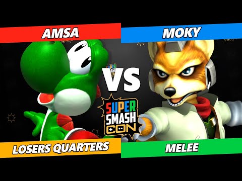 SSC 2023 Top 8 - aMSa (Yoshi) Vs. moky (Fox) Smash Melee Tournament