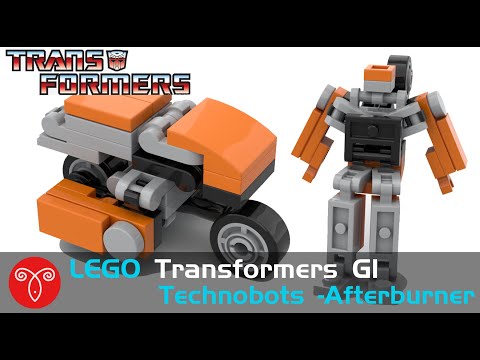 Lego Transformers MOC G1 Computron/Technobots Afterburner Mini Cybertron Motorcycle Mecha