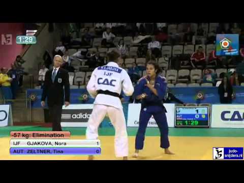 Judo 2012 European Championship U23 Prague: Gjakova (IJF) - Zeltner (AUT) [-57kg]