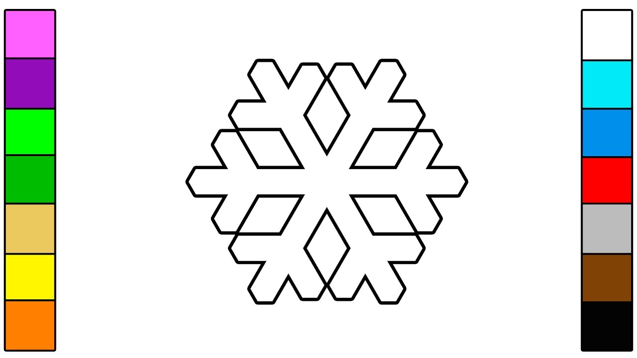 Winter Snowflakes Coloring Pages for Kids