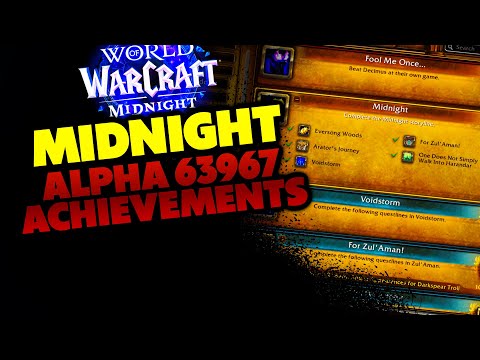 World of Warcraft: Midnight (Alpha) Achievements