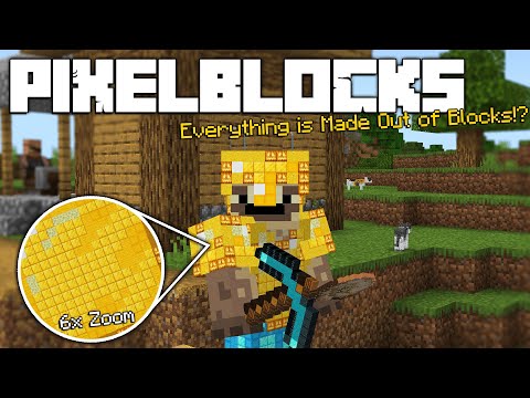 This Minecraft Resource Pack Makes EVERYTHING Turn Into BLOCKS!?