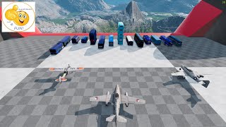 Bus jump competition. Who will hit the target? BeamNG.drive