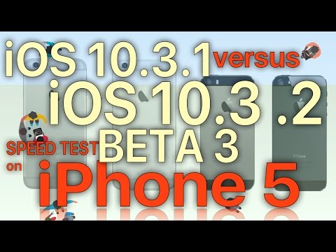 iPhone 5 Speed Test : iOS 10.3.1 vs iOS 10.3.2 Beta 3 / Public Beta 3  Build 14F5080a