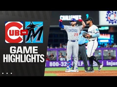 Cubs vs. Marlins Game Highlights (5/21/25) | MLB Highlights