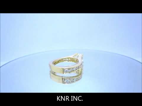 ROUND CUT DIAMOND ENGAGEMENT RING 2.35CTW YELLOW GOLD - KNR INC - 131.1