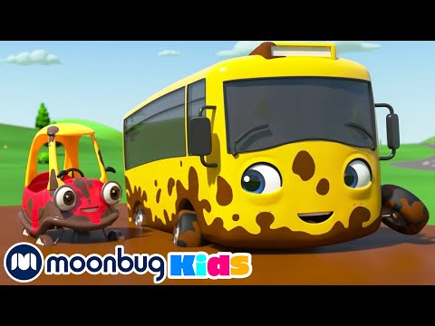 Buster & Cozy Play in Muddy Puddles - Bubble Trouble at the Carwash | Cartoons and Kids Songs