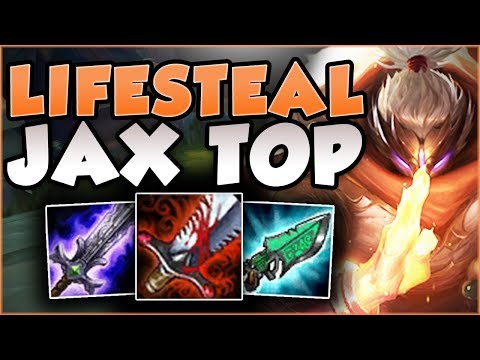 FULL LIFESTEAL MAKES JAX LITERALLY UNSTOPPABLE?! FULL LIFESTEAL JAX TOP GAMEPLAY! League of Legends