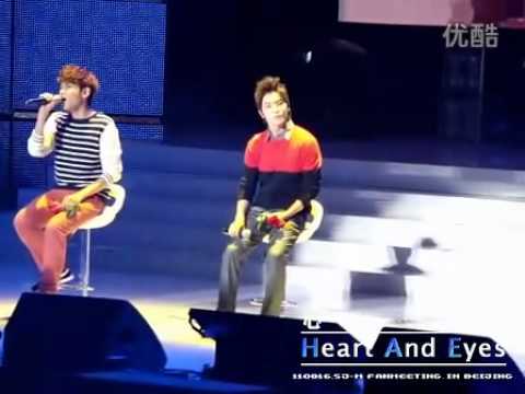 [HeartAndEyes] 110816.SJ-M FM In BEIJING ~ Donghae & Ryeowook duet - Just Like Now