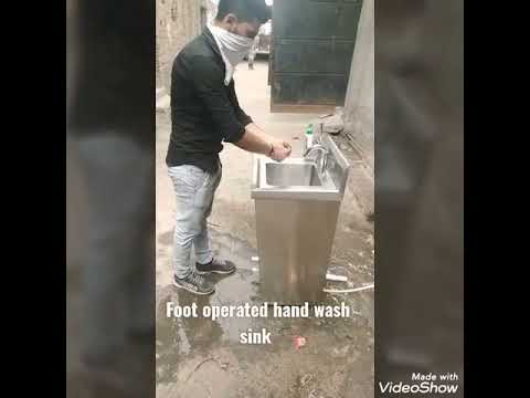 Jke ss foot operated hand wash station