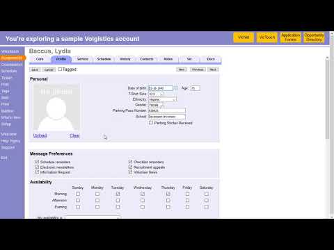 Volgistics video/presentation/materials